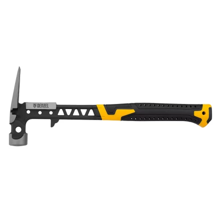 Молоток строительный 450 г, цельнокованый,боек с магнитом, двухкомп. обрезин. рук-ка Denzel 10468 купить в Кургане