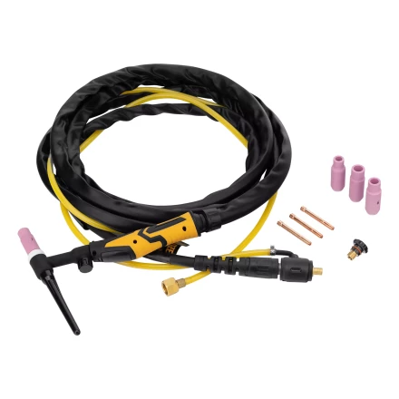 Горелка сварочная TIG WP17V, прямое подключение к баллону, 4 метра Denzel 93643 купить в Кургане