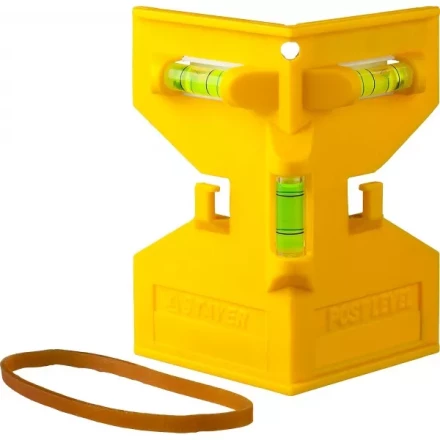 Уровень-угольник STAYER &quot;MASTER&quot; &quot;POSTLevel&quot; пластмассовый с магнитом, 3 ампулы 3456_z01 купить в Кургане