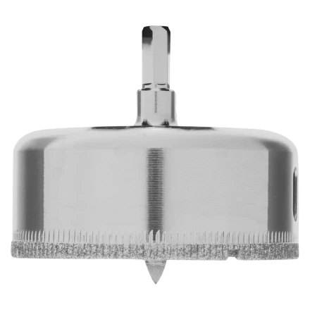 Сверло по керамической плитке и стеклу Сибртех, 68 х 55 мм, шестигранный хвостовик, с центрующим сверлом купить в Кургане