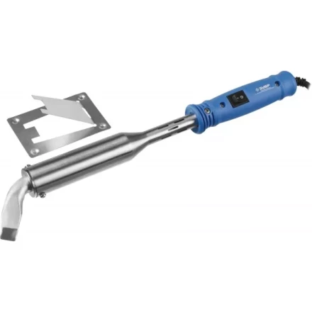 Паяльник ЗУБР &quot;ПРОФЕССИОНАЛ&quot;, с выключателем, пластмассовой рукояткой и долговечным жалом, 300Вт, клин 55301-300 купить в Кургане