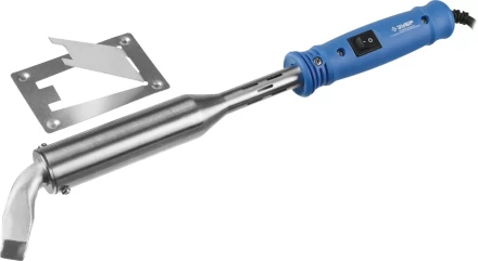 Паяльник ЗУБР &quot;ПРОФЕССИОНАЛ&quot;, с выключателем, пластмассовой рукояткой и долговечным жалом, 300Вт, клин 55301-300 купить в Кургане