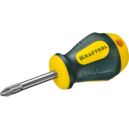 Отвертка KRAFTOOL, Cr-Mo-V сталь, двухкомпонентная противоскользящая рукоятка, PH, №2x38мм 250072-2-038 купить в Кургане