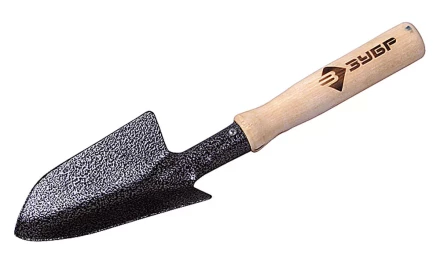 Совок ЗУБР садовый широкий с деревянной ручкой 4-39603 купить в Кургане