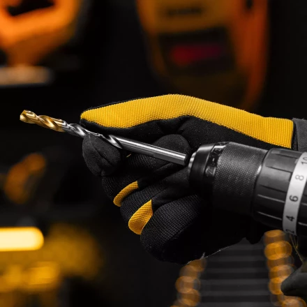 Сверло спиральное по металлу Denzel 8 x 117 мм, Р6М5, Golden Tip, 718239 купить в Кургане