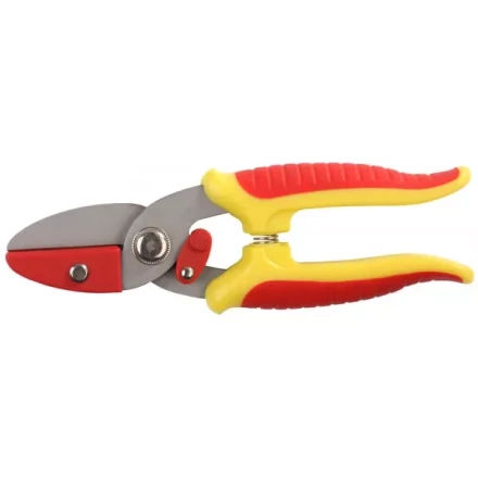 Секатор GRINDA "МИНИ" с 2-комп. ручками, с упорной наковальней, макс. диаметр реза - 8мм, 175мм 8-423285 купить в Кургане