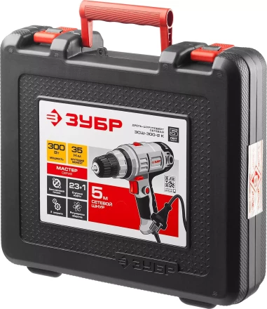 Дрель-шуруповерт сетевая в кейсе ЗСШ-300-2 К серия МАСТЕР купить в Кургане