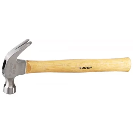 Молоток-гвоздодер ЗУБР кованый, с деревянной рукояткой, 450г 20237-450 купить в Кургане