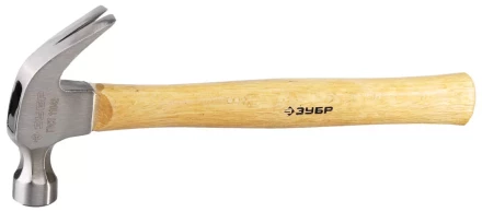 Молоток-гвоздодер ЗУБР кованый, с деревянной рукояткой, 450г 20237-450 купить в Кургане