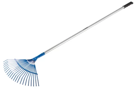 Грабли ЗУБР &quot;ЭКСПЕРТ&quot; веерные, 22 плоских зубца, алюминиевый черенок, 440х250х1630мм 39587 купить в Кургане