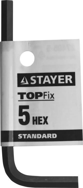 Ключ имбусовый STAYER "STANDARD", сталь, черный, 5мм 27405-5 купить в Кургане