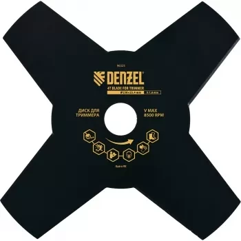 Диск для триммера 230 х 25,4 толщина 1,6 мм 4 лезвия DENZEL 96323 купить в Кургане