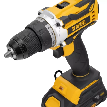 Дрель-шуруповерт аккумуляторная Denzel  BLDL-18-0 26140, бесщет.2 Li-Ion, 18 В купить в Кургане
