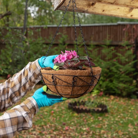 Кашпо подвесное с орнаментом Palisad, с кокосовой корзиной, диаметр 30 см, 690048 купить в Кургане