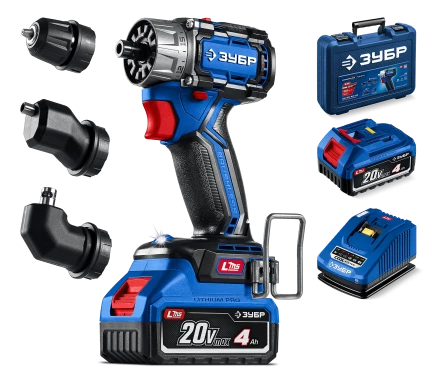 Бесщеточная дрель-шуруповерт Зубр КОМПАКТ Комби #3, 2 АКБ LMS (4 Ач), в кейсе DB-50-42-H3 серия «ПРОФЕССИОНАЛ» купить в Кургане