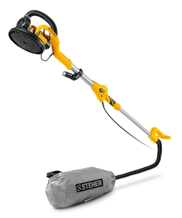 STEHER d225 мм, 800 Вт, удлиненная рукоятка, подсветка, шлифовальная машина для стен (жираф) (DWL-800) купить в Кургане