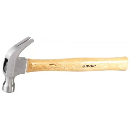 Молоток-гвоздодер ЗУБР кованый, с деревянной рукояткой, 375г 20237-375 купить в Кургане