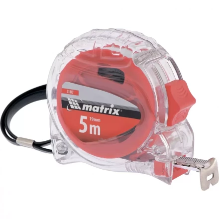 Рулетка Crystal 5 м х 25 мм корпус из поликарбоната Matrix 31073 купить в Кургане
