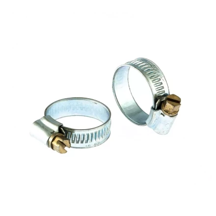Хомуты металлические червячные 16-27 мм ширина 12 мм английский тип W1 2 шт Сибртех 47666 купить в Кургане