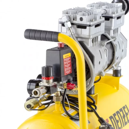 Компрессор безмаслянный Denzel DLS950/24 малошумный 58026 купить в Кургане