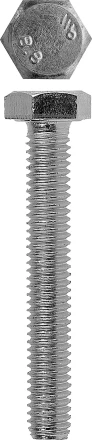 Болт ЗУБР с шестигранной головкой, DIN 933, класс прочности 8.8, оцинкованный, M10x60 мм, ТФ6, 3 шт. 4-303076-10-060 купить в Кургане