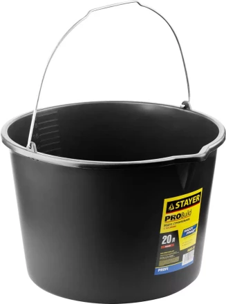 Ведро STAYER "PROFI" строительное пластмассовое с носиком, 20л 06083-20 купить в Кургане