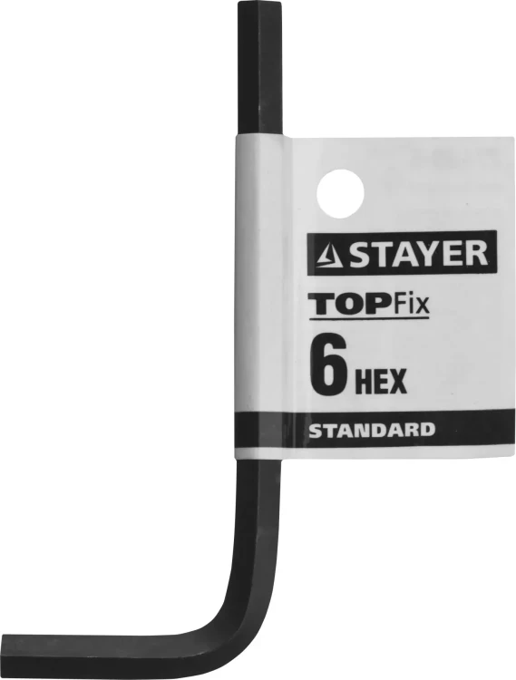 Ключ имбусовый STAYER "STANDARD", сталь, черный, 6мм 27405-6 купить в Кургане