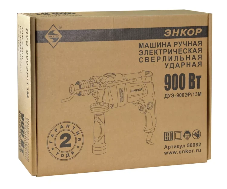 Дрель ударная ДУЭ-900ЭР/13М Энкор 50082 купить в Кургане