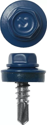 Саморезы ЗУБР &quot;ПРОФЕССИОНАЛ&quot; окраш., RAL 5005 синий насыщен., для крепл. кров. матер. к металл. констр., 5.5x25мм, 420шт 4-300315-55-025-5005 купить в Кургане