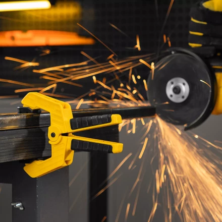 Струбцина клещеобразная Denzel, усиленная 65 х 50 мм, двухкомпонентные рукоятки, 20796 купить в Кургане