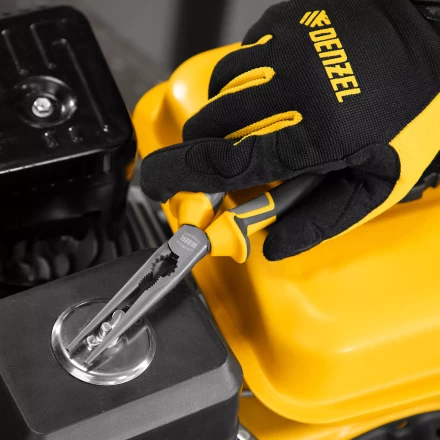 Длинногубцы прямые 205 мм Denzel 17302, трехкомпонентные рукоятки купить в Кургане