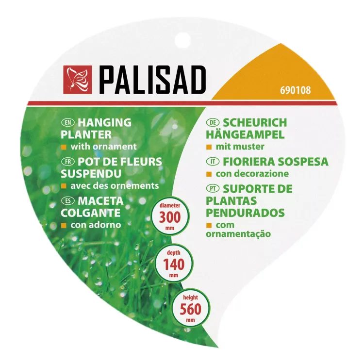 Кашпо подвесное с декором, с кокосовой корзиной, диаметр, 30 см Palisad 690108 купить в Кургане