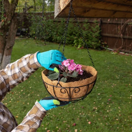 Кашпо подвесное с декором, с кокосовой корзиной, диаметр, 30 см Palisad 690108 купить в Кургане