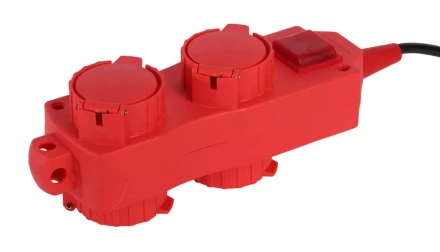 Удлинитель СВЕТОЗАР электрический с заземлением, выключатель, евро, 4 (2х2) гнезда, с крышками, 3м SV-55017-3 купить в Кургане