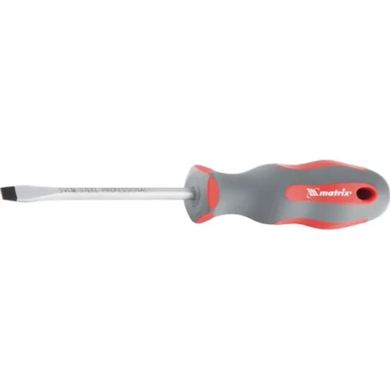 Отвертка Profi SL8 х 200 мм SVСM двухкомпонентная рукоятка Matrix 11982 купить в Кургане