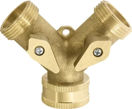 Разветвитель 2- х  канальный регулируемый внешняя и внутренняя резьба 3/4&quot; латунный  PALISAD 66523 купить в Кургане