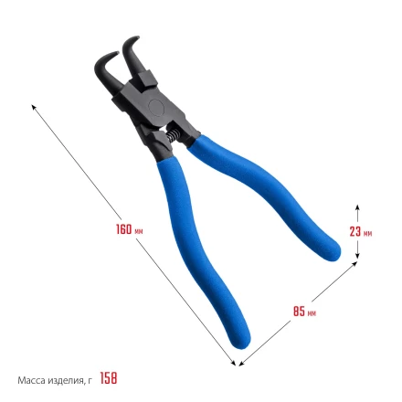 ЗУБР 170 мм, изогнутые губки, внутренний съемник стопорных колец, Профессионал (22821-2) купить в Кургане