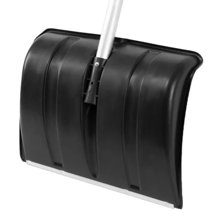 Лопата для уборки снега пластиковая, 470х350х1340 мм, алюминиевый черенок, Россия, Сибртех 61662 купить в Кургане