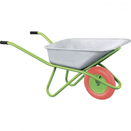 Тачка садово-строительная с PU колесом грузоподъемность 180 кг объем 90 литров   СИБРТЕХ 68968 купить в Кургане