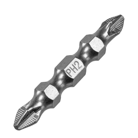 Бита двухсторонняя, PH2-PZ2 х 45 мм, сталь S2, 10 шт. Denzel 11675 купить в Кургане