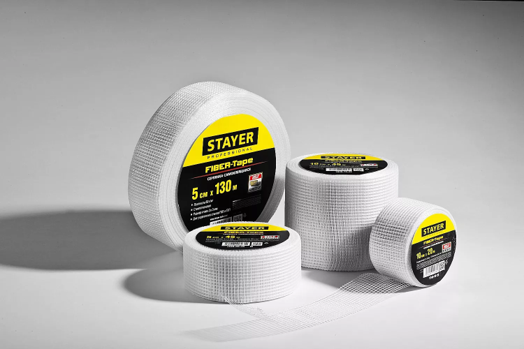 Серпянка самоклеящаяся FIBER-Tape, 5 см х 20м, STAYER Professional 1246-05-20 1246-05-20_z01 купить в Кургане