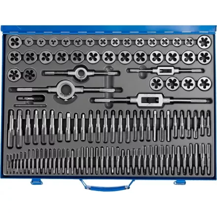 Набор метчиков и плашек ЗУБР &quot;ПРОФЕССИОНАЛ&quot;, сталь Р6М5, 110 предметов 28110-H110 купить в Кургане