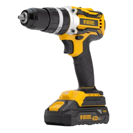 Дрель-шуруповерт аккумуляторная ударная бесщет Denzel CIDB-18-02, Li-Ion, 18 В 26145 купить в Кургане
