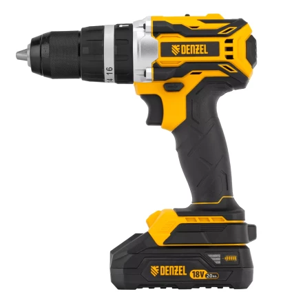 Дрель-шуруповерт аккумуляторная ударная бесщет Denzel CIDB-18-02, Li-Ion, 18 В 26145 купить в Кургане
