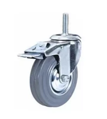 Колесо поворотное резина SCtb 63 160 мм с болтом и тормозом 1024433 купить в Кургане