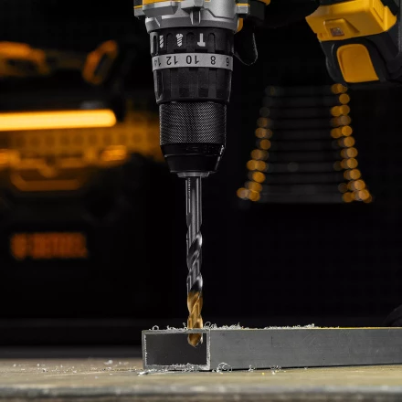 Сверло спиральное по металлу Denzel, 10 x 133 мм, Р6М5, Golden Tip, 718242 купить в Кургане