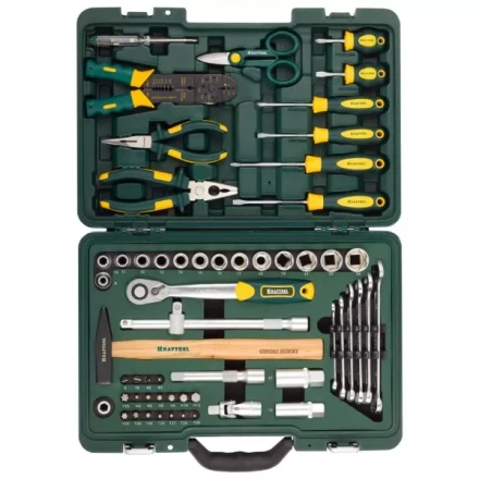Набор KRAFTOOL &quot;INDUSTRIE&quot; Слесарно-монтажный инструмент, 59 предметов 27977-H59 купить в Кургане