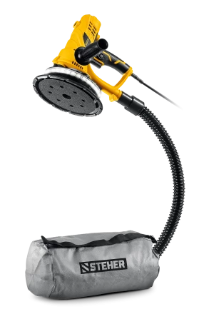 STEHER d180 мм, 900 Вт, подсветка, шлифовальная машина для стен (DWH-900) купить в Кургане