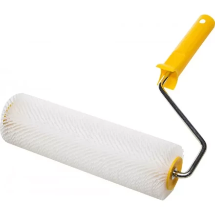 Валик игольчатый STAYER для наливных полов в сборе, пластмассовые иглы, бюгель 8мм, 75х250мм 03951-25 купить в Кургане