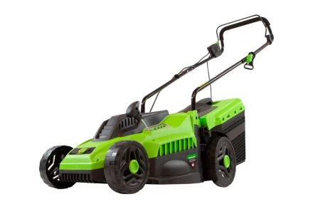 Газонокосилка электрическая L1500, 1500 Вт, ширина 33 см, 5 уровней, пластиковый травосборник 35 л Сибртех 96677 купить в Кургане